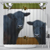 Galloway Cattle (Cow) Print Shower Curtain