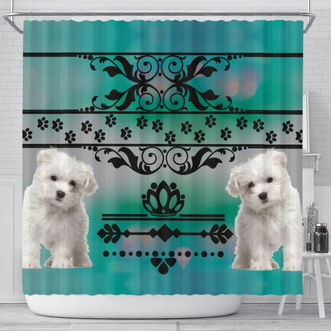Maltese dog Print Shower Curtain