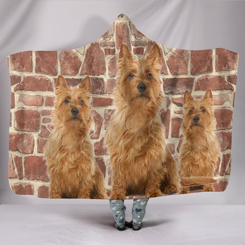 Australian Terrier Print Hooded Blanket