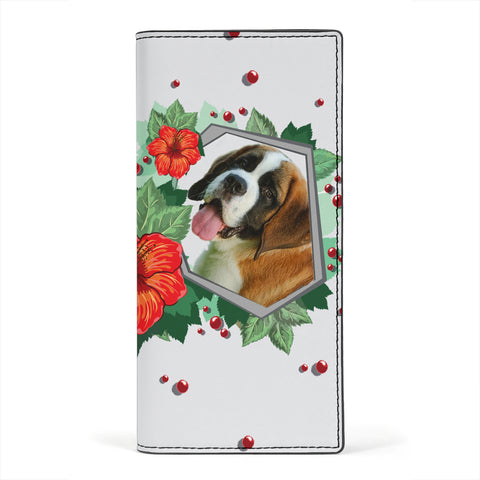 St.Bernard Dog Print Women's Leather Wallet