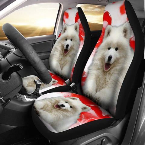 Samoyed Dog Print Car Seat Covers