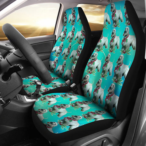 Afghan Hound Dog Pattern Print Car Seat Covers