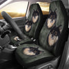 Finnish Lapphund On Black Print Car Seat Covers
