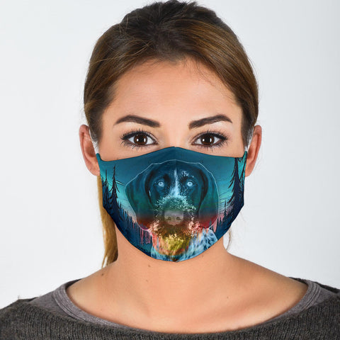 Lovely German Wirehaired Pointer Print Face Mask