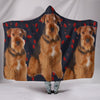 Amazing Airedale Terrier floral Print Hooded Blanket