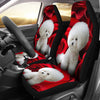 Bichon Frise Dog Print Car Seat Covers