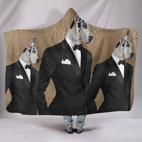 Amazing Great Dane Dog Print Hooded Blanket