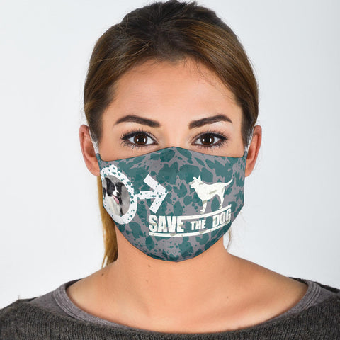 "Save The Dog" Print Face Mask