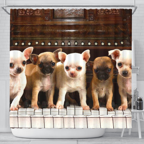 Chihuahua Print Shower Curtain