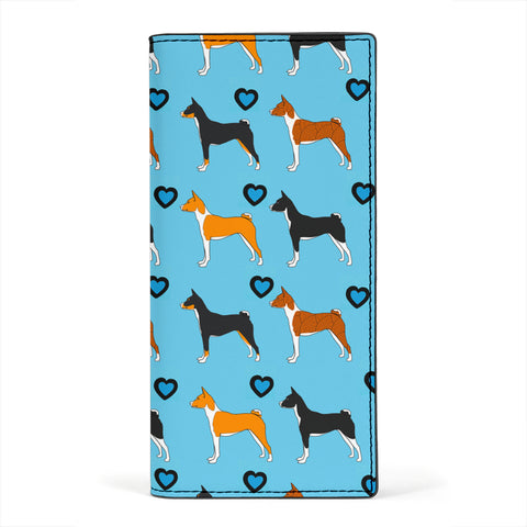 Basenji Dog Patterns Print Women's Leather Wallet