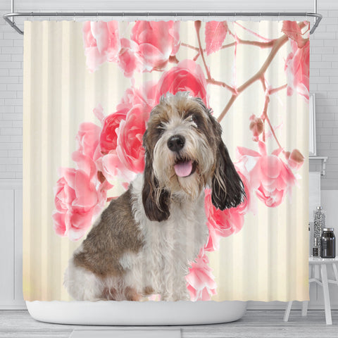 Petit Basset Griffon Vendeen Print Shower Curtains