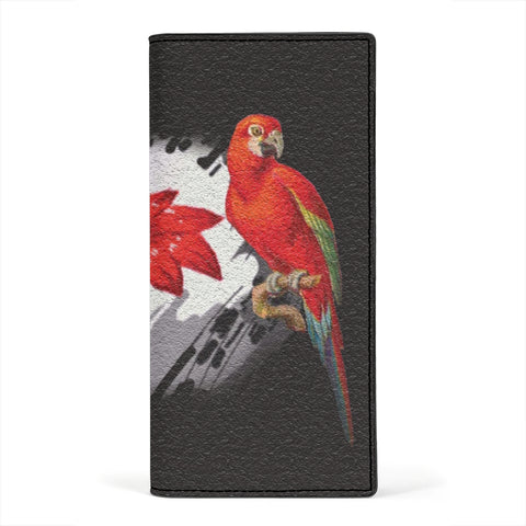 Cute Parrot Print Women's Leather Wallet