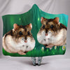 Campbell Dwarf Hamster Print Hooded Blanket
