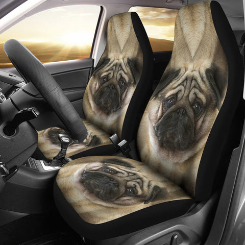 Cute Pug Print Car Seat Covers
