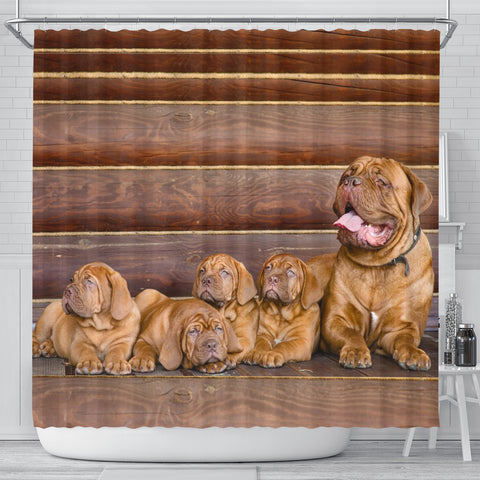 Bordeaux Mastiff Print Shower Curtains