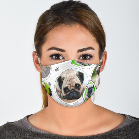 Cute Pug Print Face Mask