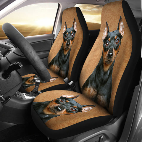 Cute Miniature Pinscher Print Car Seat Covers