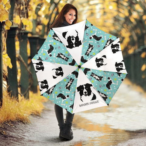 Border Collie Print Umbrellas