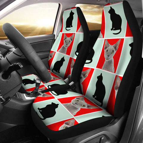 Devon Rex Cat Patterns Print Car Seat Covers