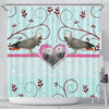 African grey parrot Print Shower Curtain