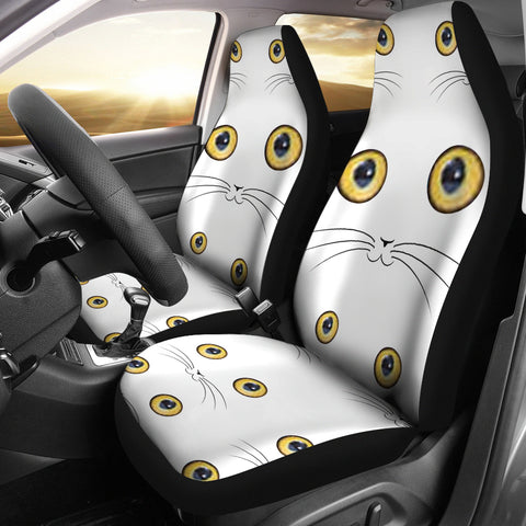 Cute Cat Eyes Print Car Seat Covers