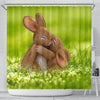 Cute Easter Bunny Print Shower Curtains