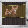 Abyssinian cat Print Shower Curtain