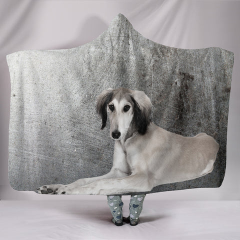 Saluki Dog Print Hooded Blanket