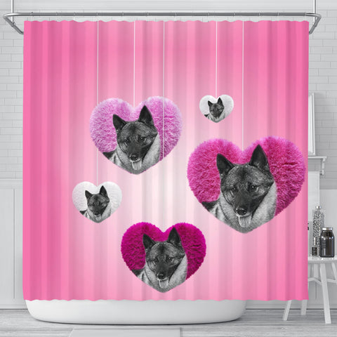 Norwegian Elkhound Print Shower Curtain