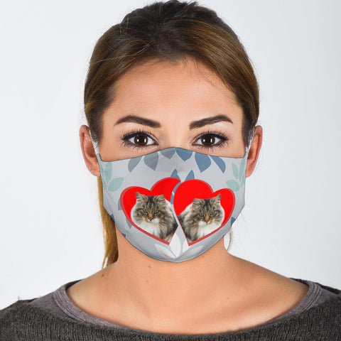 Norwegian Forest Cat Print Face Mask