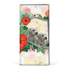 Labrador Dog Floral Print Women's Leather Wallet