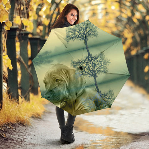 Cute Bloodhound Print Umbrellas