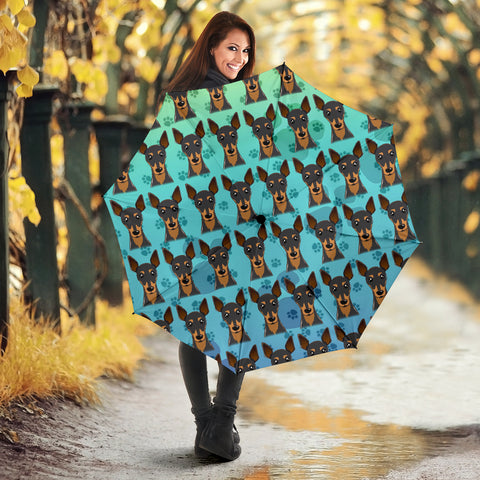 Miniature Pinscher Dog Pattern Print Umbrellas