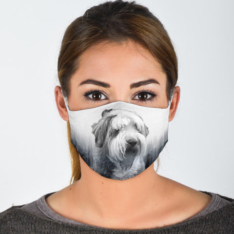 Bearded Collie Print Face Mask