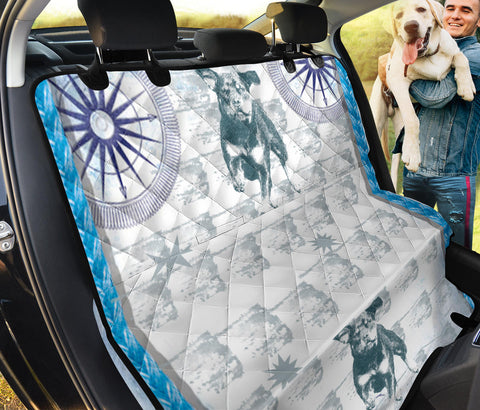 Black&White Rottweiler Print Pet Seat Covers