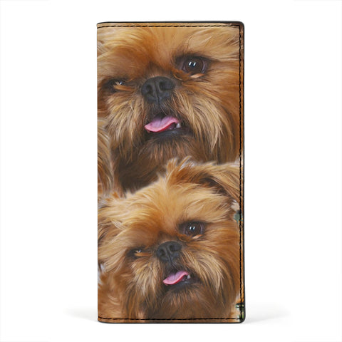 Lovely Brussels Griffon Print Women's Leather Wallet