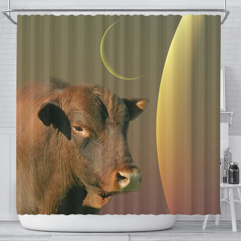 Senepol Cattle (Cow) Print Shower Curtain