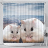 Cute Chinese Hamster Print Shower Curtains