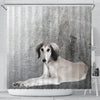 Saluki Dog Print Shower Curtains