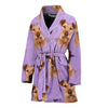 Irish Terrier Dog Patterns Print Women's Bath Robe
