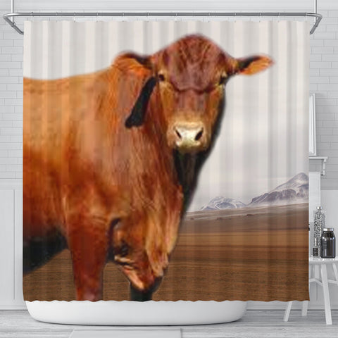 Senepol Cattle (Cow) Print Shower Curtain