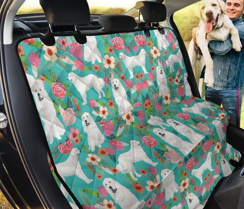 Great Pyrenees Floral Print Pet Seat Covers