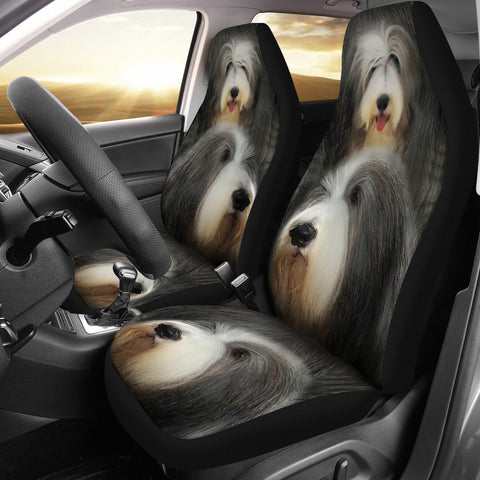 Bearded Collie Dog Print Car Seat Covers