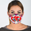 Dalmatian Floral Love Print Face Mask