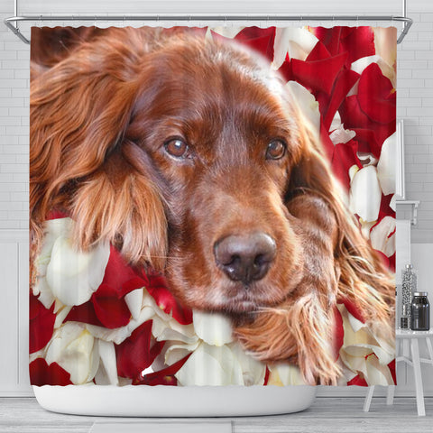 Lovely Irish Setter Print Shower Curtains