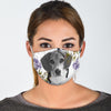 Beagle Dog Floral Print Face Mask