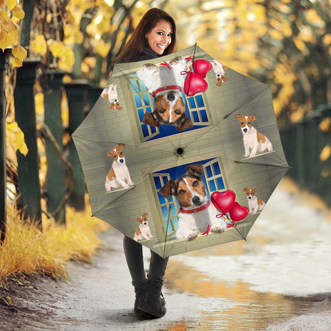 Jack Russell Terrier Love Print Umbrellas