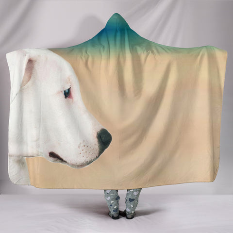 Dogo Argentino Dog Print Hooded Blanket