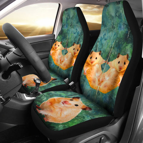 Golden Hmaster Print Car Seat Covers