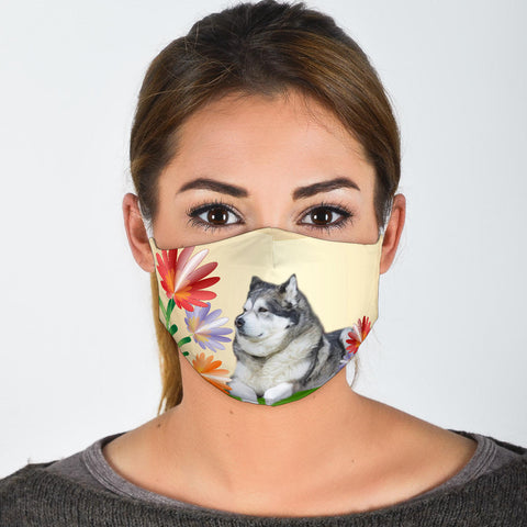 Alaskan Malamute Print Face Mask